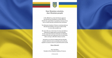 Lithuanian Academy of Sciences Supports Ukraine
